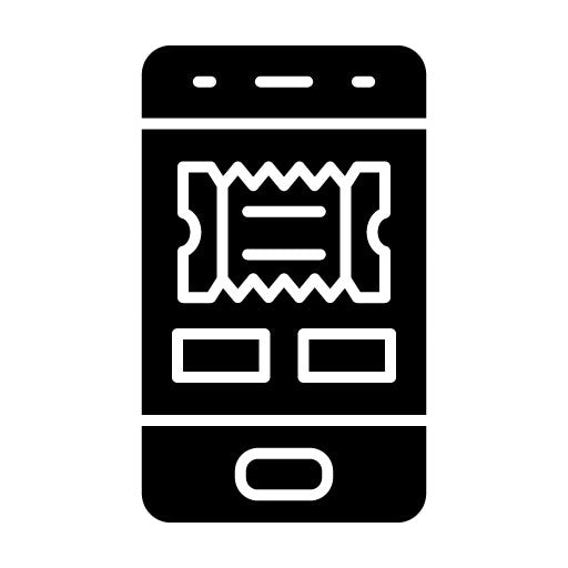 Online Cinema Booking Glyph Icon
