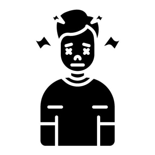 Discomfort Glyph Icon