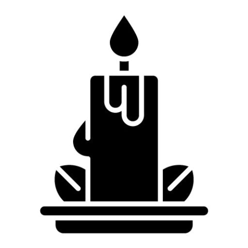 Scented Candle Glyph Icon