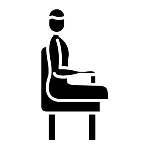 Sitting Position Glyph Icon
