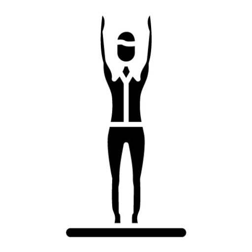 Stretching Arms Glyph Icon