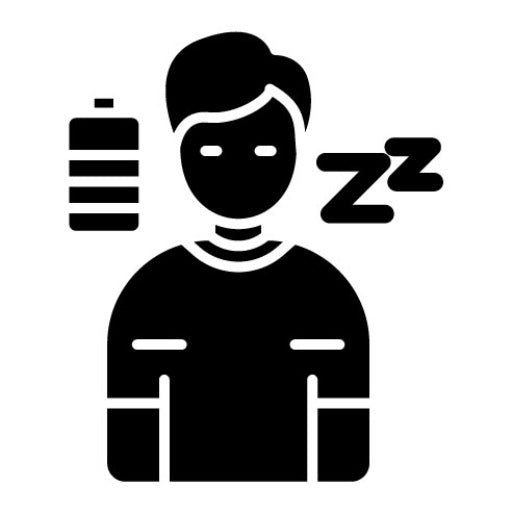 Tired Glyph Icon