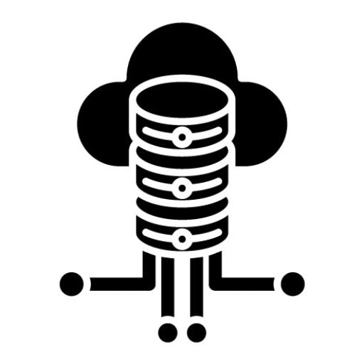 Cloud Storage Glyph Icon | Home Based Business