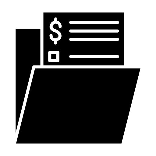 Folder with Files Glyph Icon