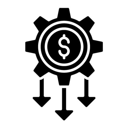 Low Startup Cost Glyph Icon