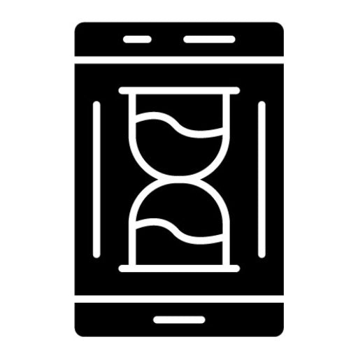 Time Tracker App Glyph Icon