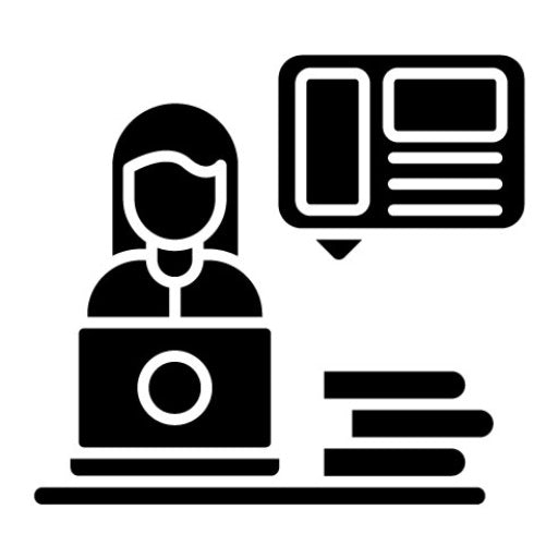 Web Designer Female Glyph Icon