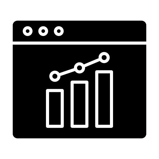 Stock Market Webpage Glyph Icon
