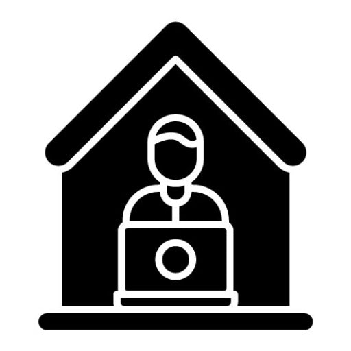 Work From Home Glyph Icon