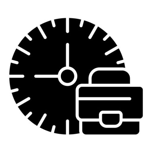 Work Time Boundaries Glyph Icon