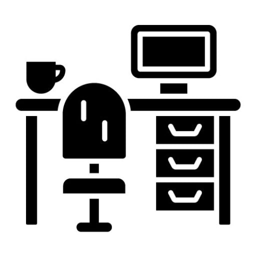 Workstation Glyph Icon | Home Based Business