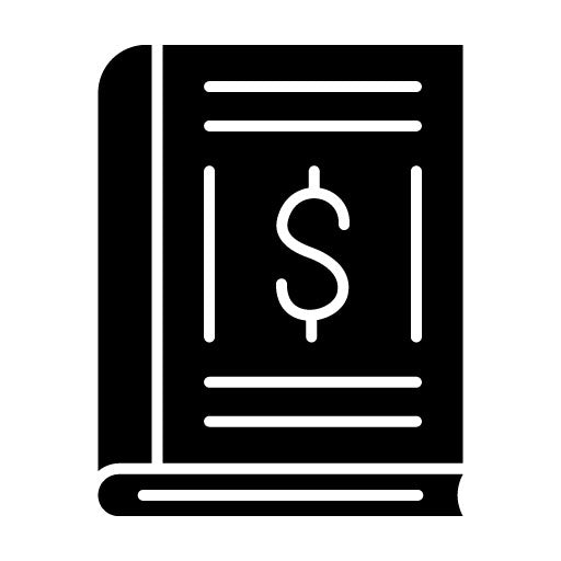 Accounting Book Glyph Icon