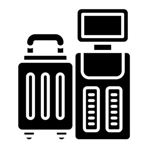 Bag Drop Kiosk Glyph Icon