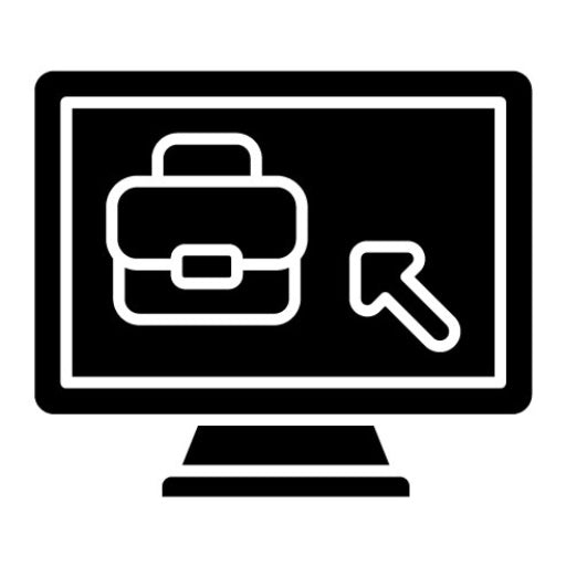 Remote Business Glyph Icon