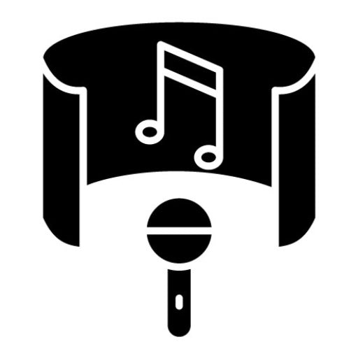 Virtual Concert Glyph Icon