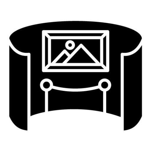 Virtual Museum Tour Glyph Icon