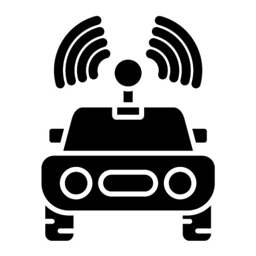 Autonomous Vehicle Glyph Icon