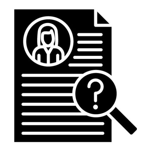 Background Check Glyph Icon | Job Search