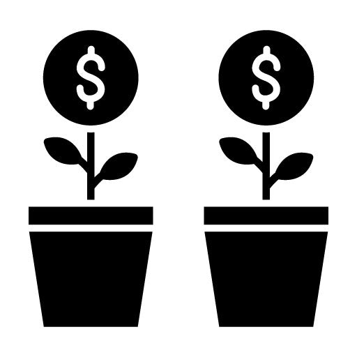 Business Growth Glyph Icon