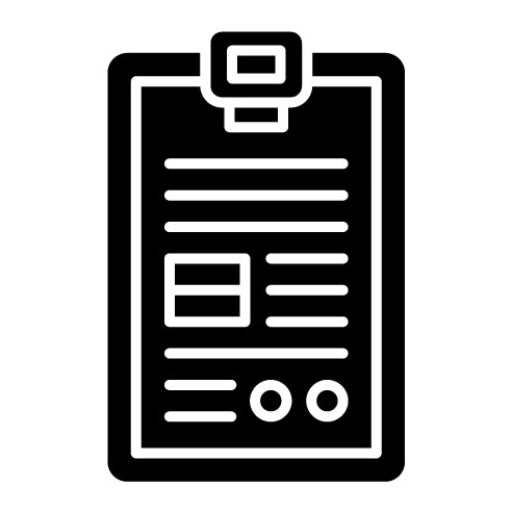 Application Form Glyph Icon | Travel Agency