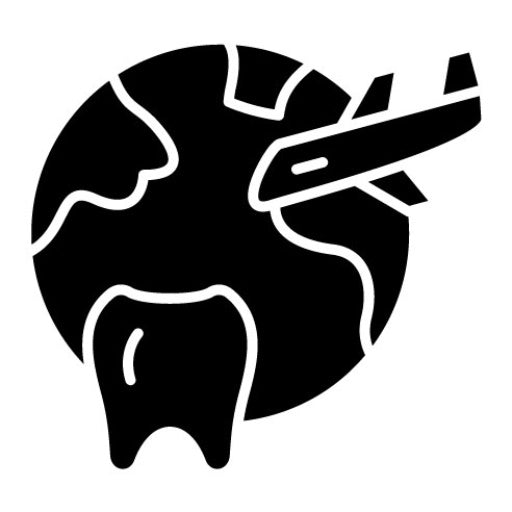 Dental Tourism Glyph Icon