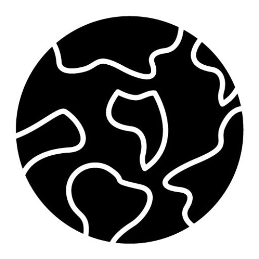 Globe Glyph Icon | Travel Agency