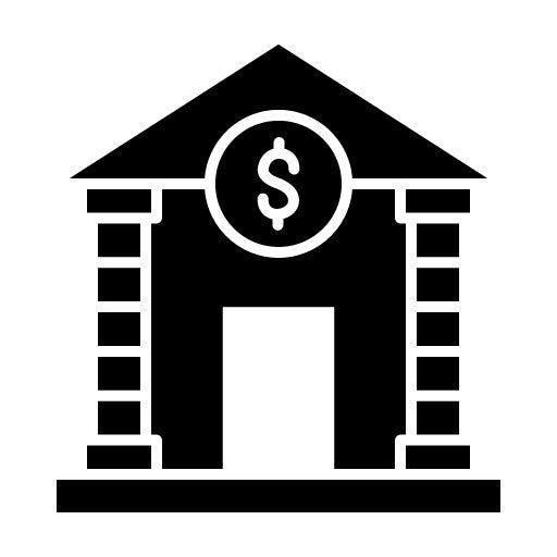 Bank Glyph Icon