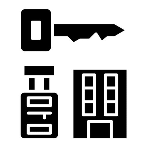 Vacation Home Rental Glyph Icon