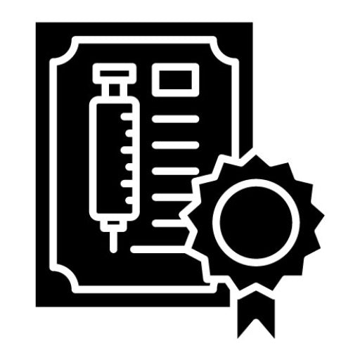 Vaccination Certificate Glyph Icon