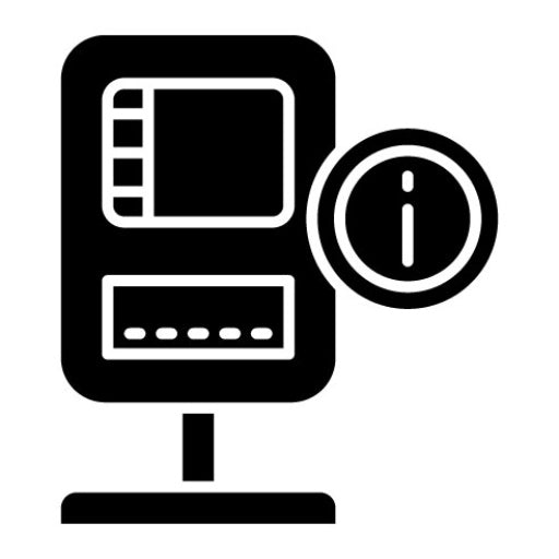 Information Kiosk Glyph Icon | Theme Park