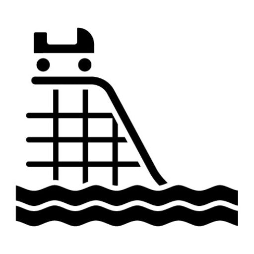 Water Coaster Glyph Icon | Theme Park
