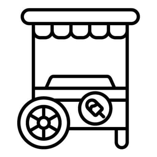 Ice Cream Stall Icon | Theme Park