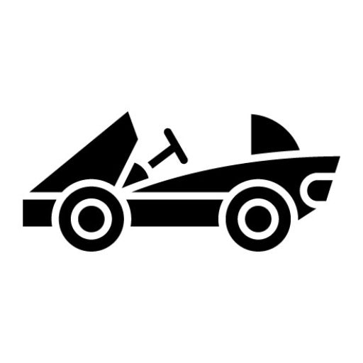 Go Kart Glyph Icon
