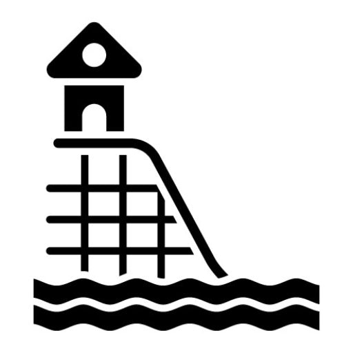 Water Slide Glyph Icon | Theme Park