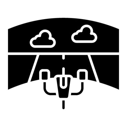 Motion Simulator Glyph Icon