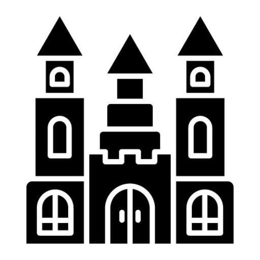 Castle Glyph Icon | Theme Park