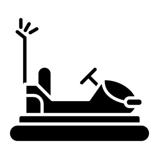 Bumper Cars Glyph Icon | Theme Park
