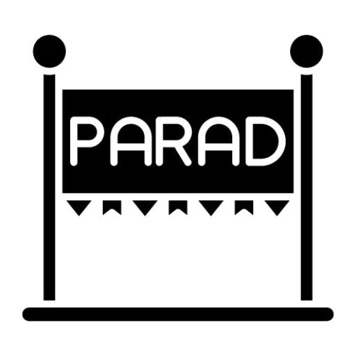 Parade Glyph Icon | Theme Park