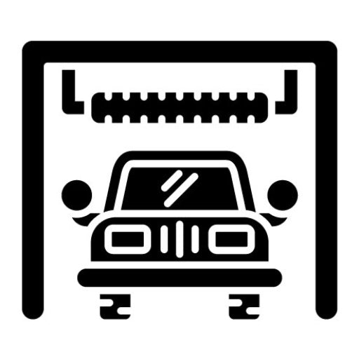 Automated Car Wash Glyph Icon