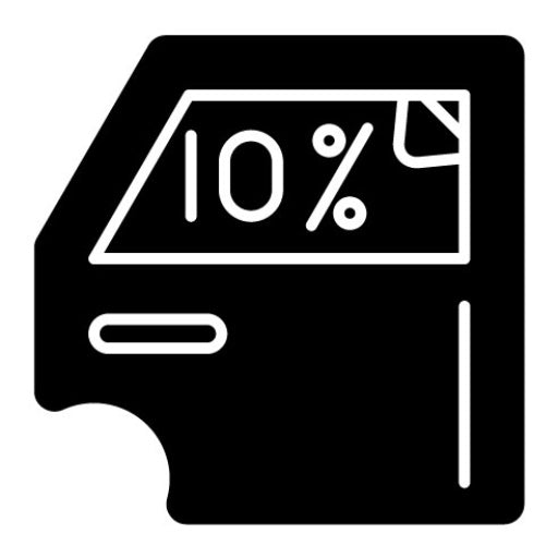 Window Tinting Glyph Icon