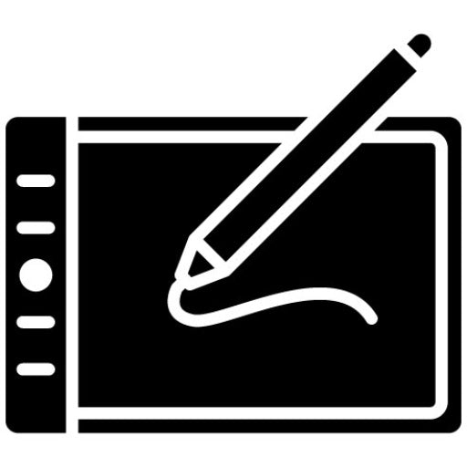 Drawing Tablet Glyph Icon | Design