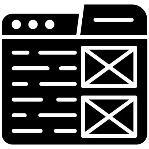 Wireframe Sketching Glyph Icon