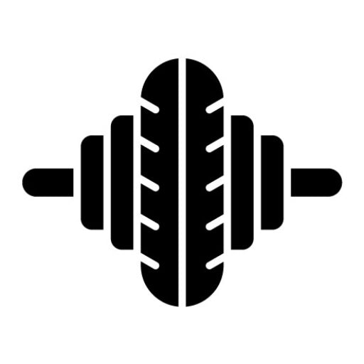 Ab Wheel Glyph Icon
