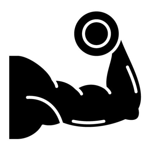 Bodyweight Workout Glyph Icon