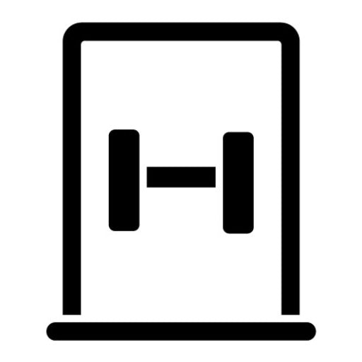 Home Gym Glyph Icon