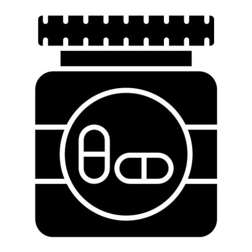 Supplements Glyph Icon | Fitness at Home