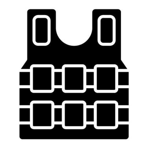 Weighted Vest Glyph Icon