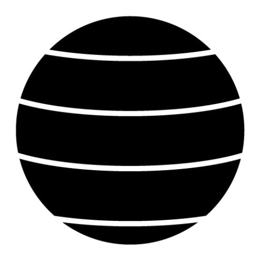Yoga Ball Glyph Icon