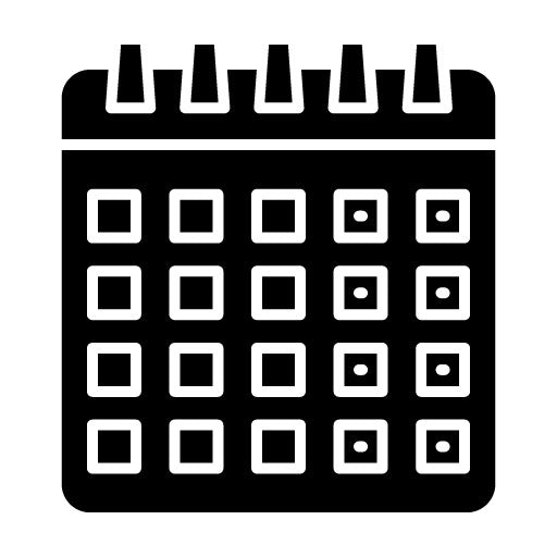 Calendar Glyph Icon | Communication and Media