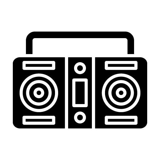 Cassette Player Glyph Icon